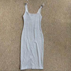 Zara black & white striped bodycon dress